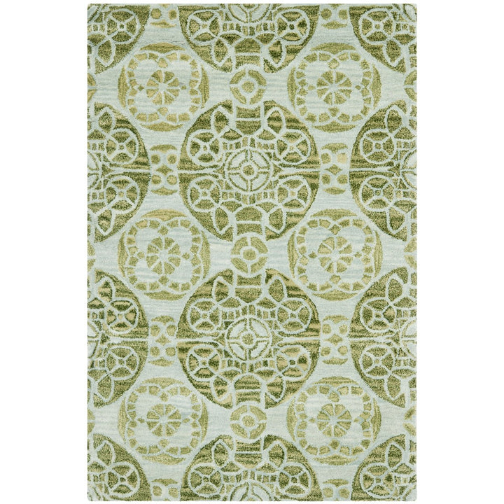 SAFAVIEH Wyndham WYD376K Handmade Turquoise / Green Rug Image 1