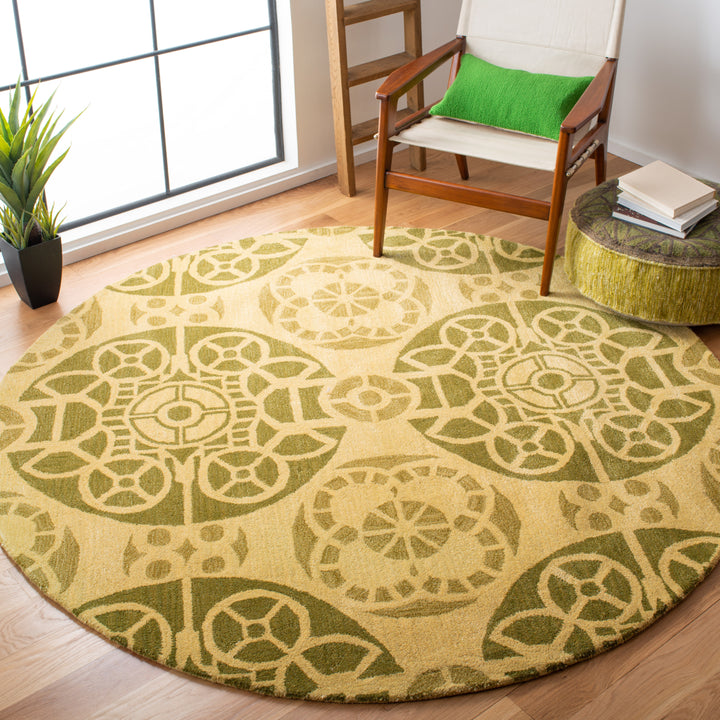 SAFAVIEH Wyndham WYD376L Handmade Honey / Green Rug Image 2