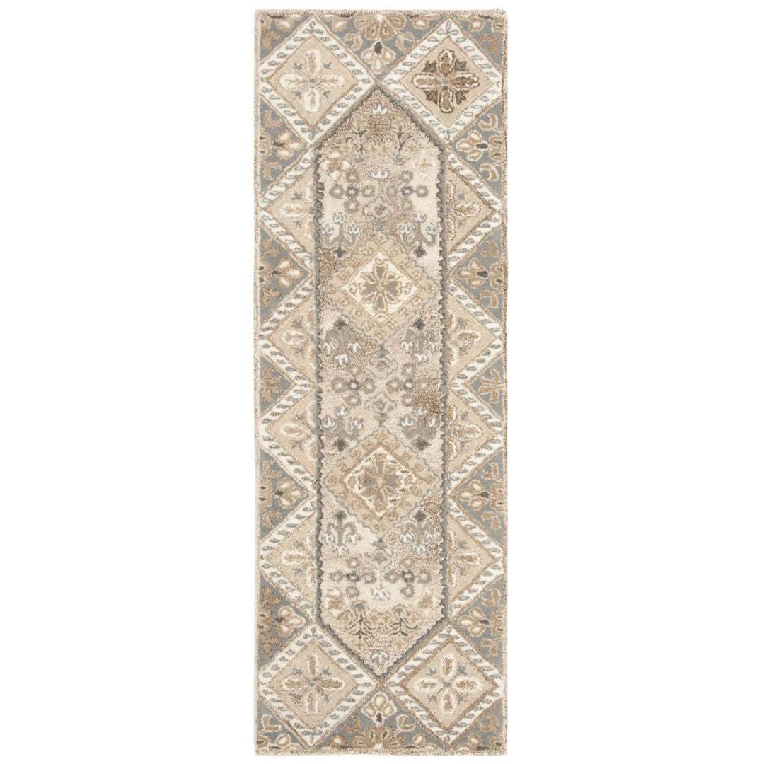 SAFAVIEH Wyndham WYD379A Handmade Ivory / Grey Rug Image 1