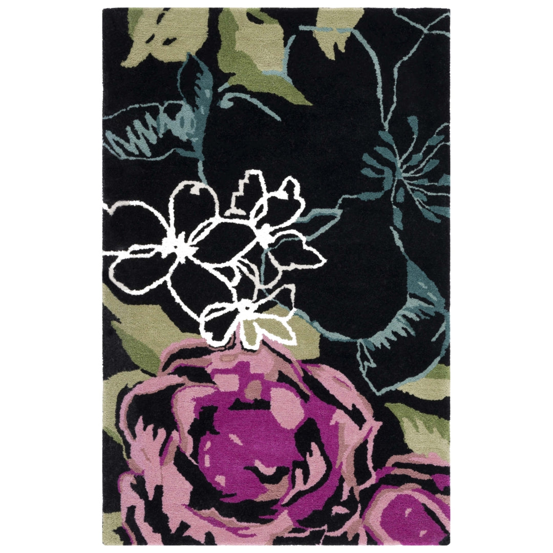 SAFAVIEH Wyndham WYD378C Handmade Black / Multi Rug Image 8