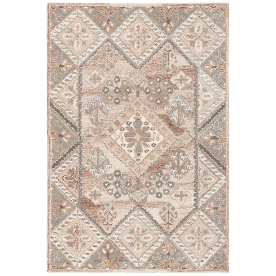 SAFAVIEH Wyndham WYD379A Handmade Ivory / Grey Rug Image 5