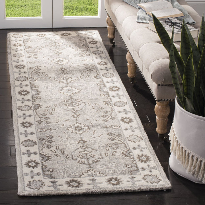 SAFAVIEH Wyndham WYD512B Handmade Ivory / Taupe Rug Image 2