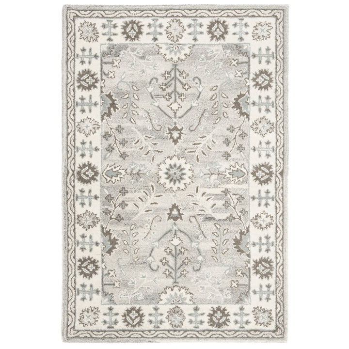 SAFAVIEH Wyndham WYD512B Handmade Ivory / Taupe Rug Image 1