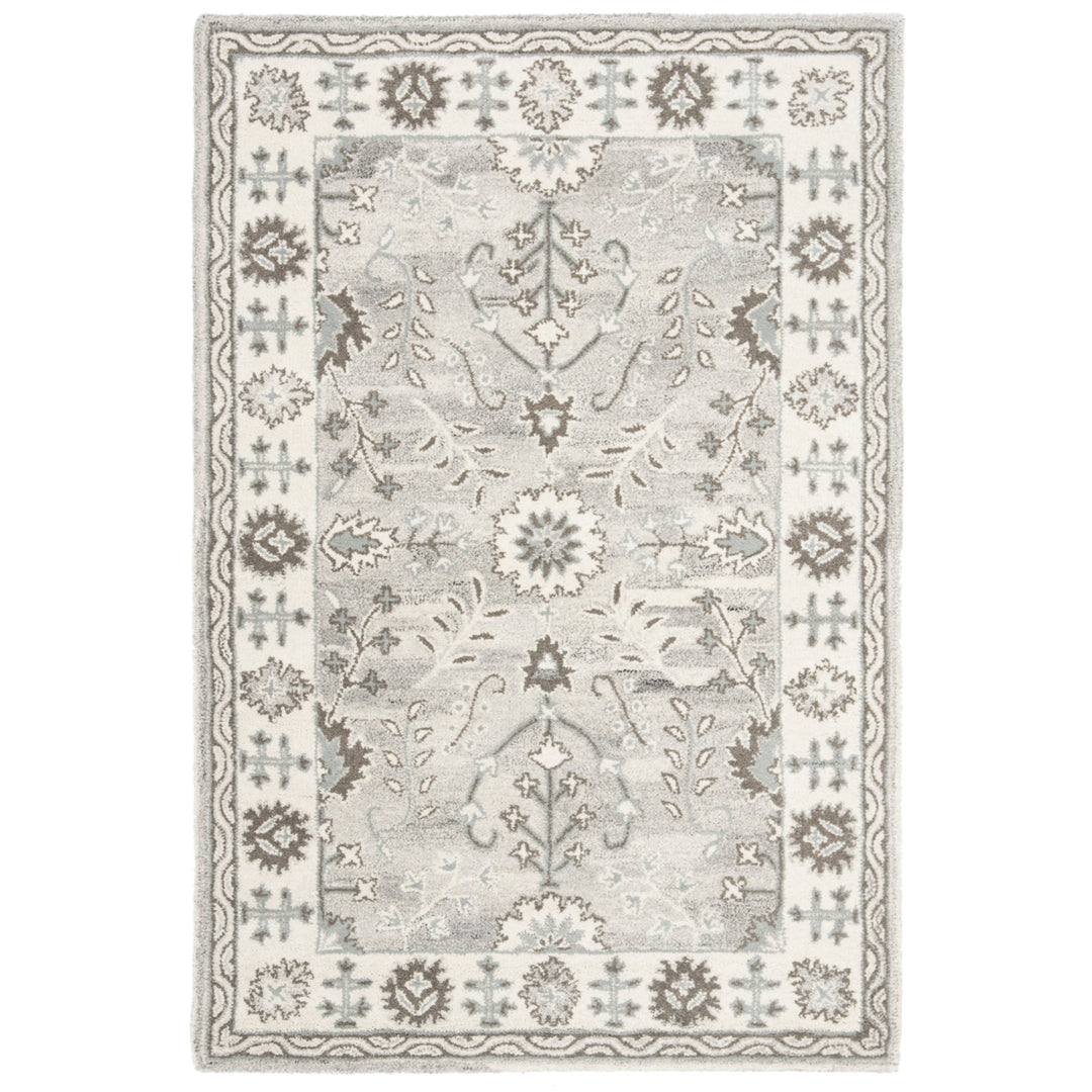 SAFAVIEH Wyndham WYD512B Handmade Ivory / Taupe Rug Image 5