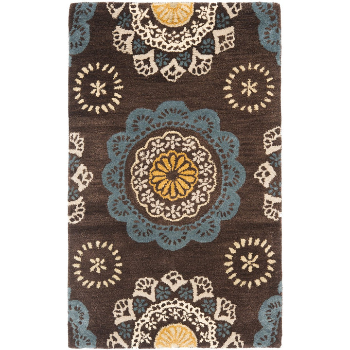 SAFAVIEH Wyndham WYD610A Handmade Eggplant / Multi Rug Image 1