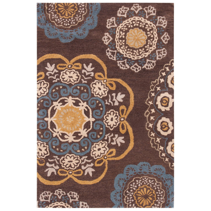 SAFAVIEH Wyndham WYD611A Handmade Eggplant / Multi Rug Image 9