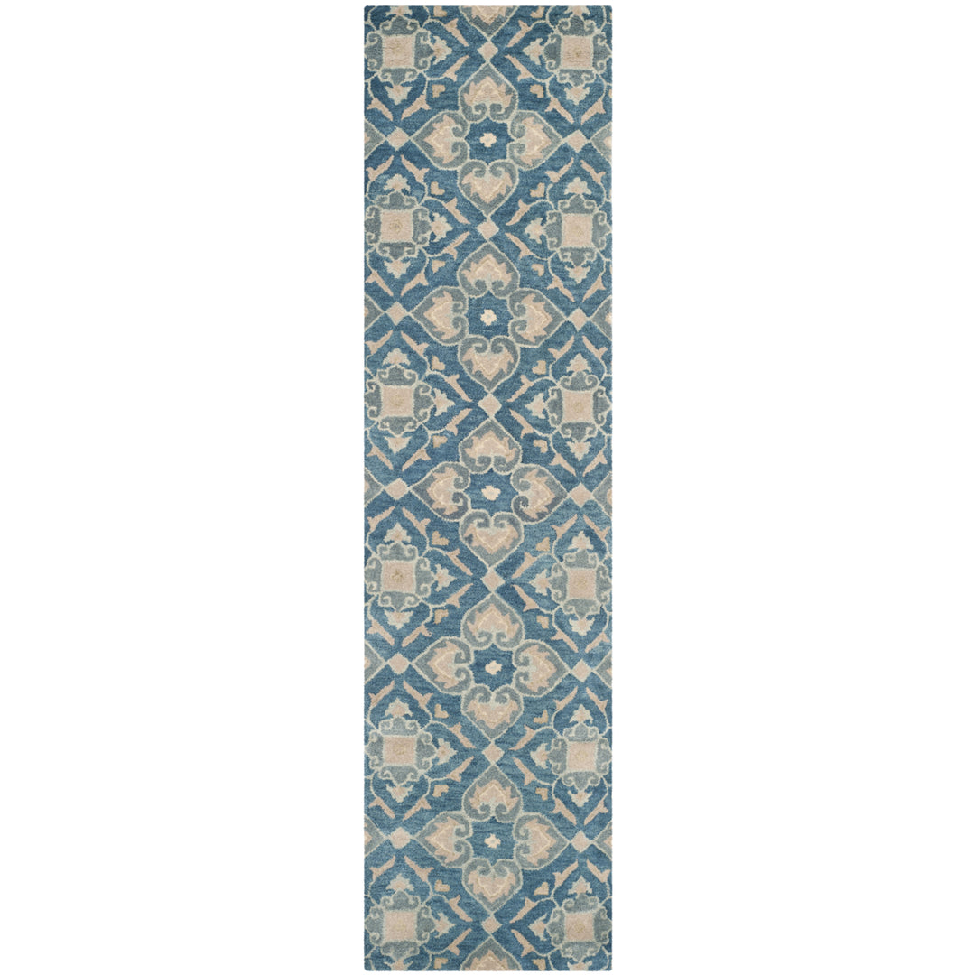 SAFAVIEH Wyndham WYD614A Handmade Blue / Grey Rug Image 4