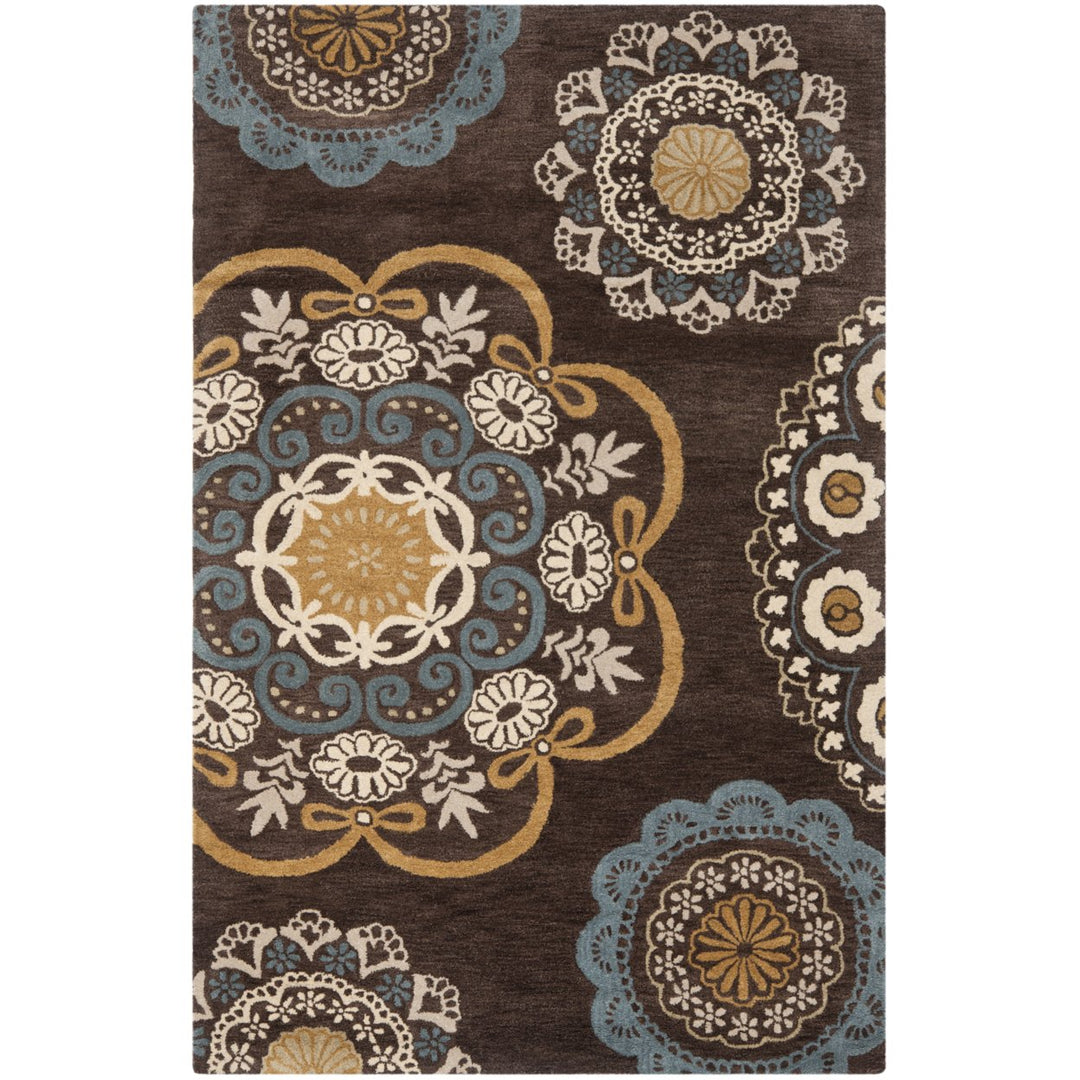 SAFAVIEH Wyndham WYD611A Handmade Eggplant / Multi Rug Image 10