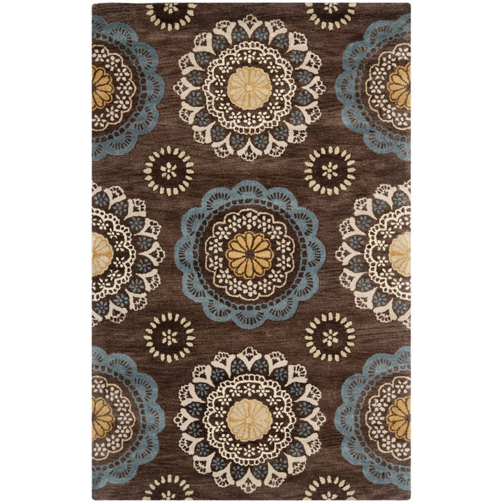 SAFAVIEH Wyndham WYD610A Handmade Eggplant / Multi Rug Image 9