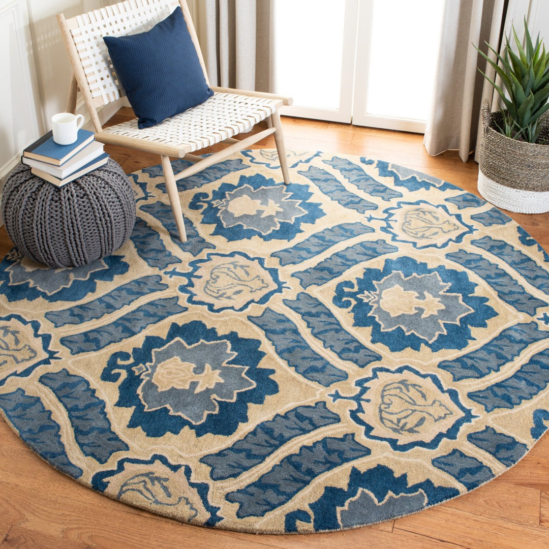 SAFAVIEH Wyndham WYD616A Handmade Blue / Grey Rug Image 2