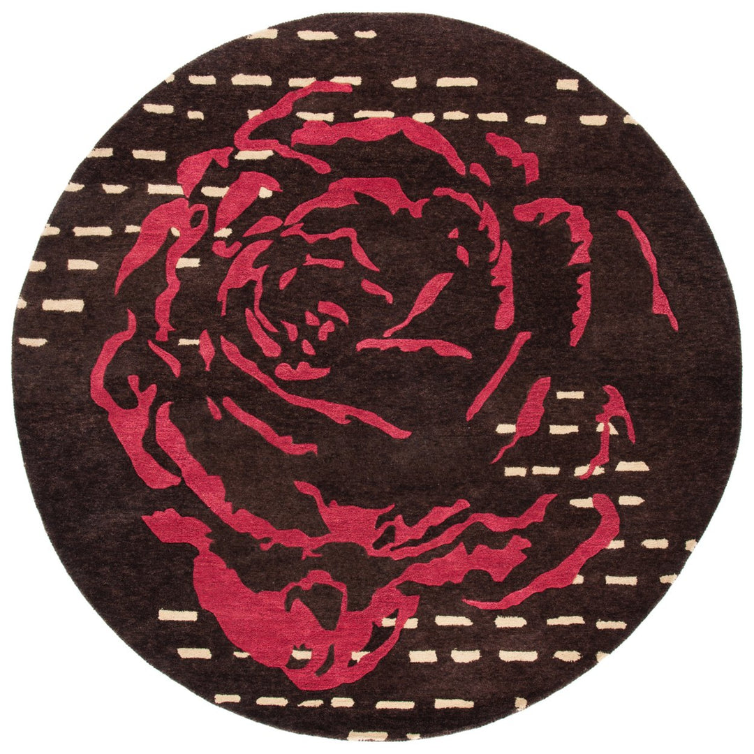 SAFAVIEH Wyndham WYD618A Handmade Charcoal / Red Rug Image 4
