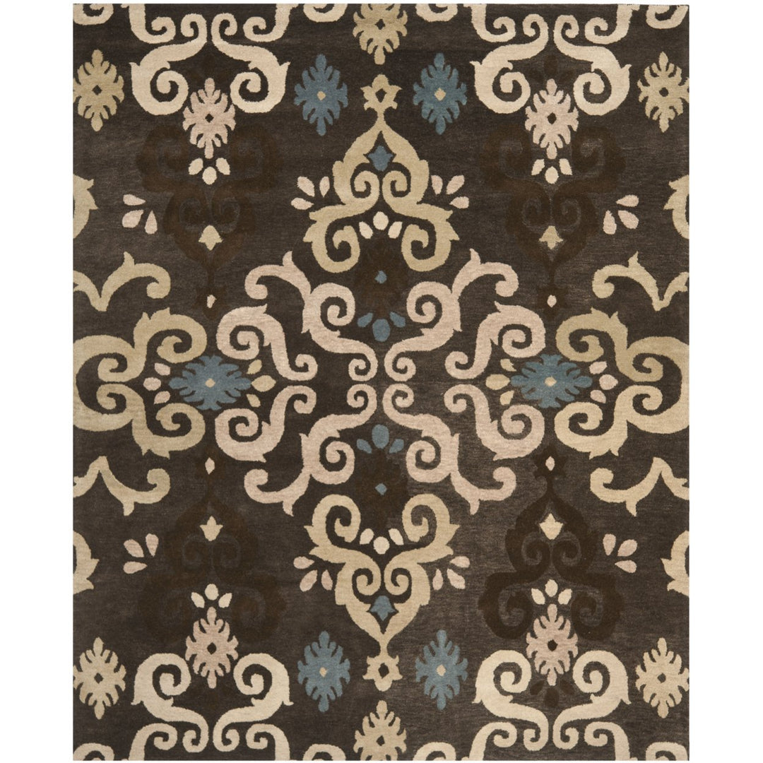 SAFAVIEH Wyndham WYD619A Handmade Brown / Multi Rug Image 1