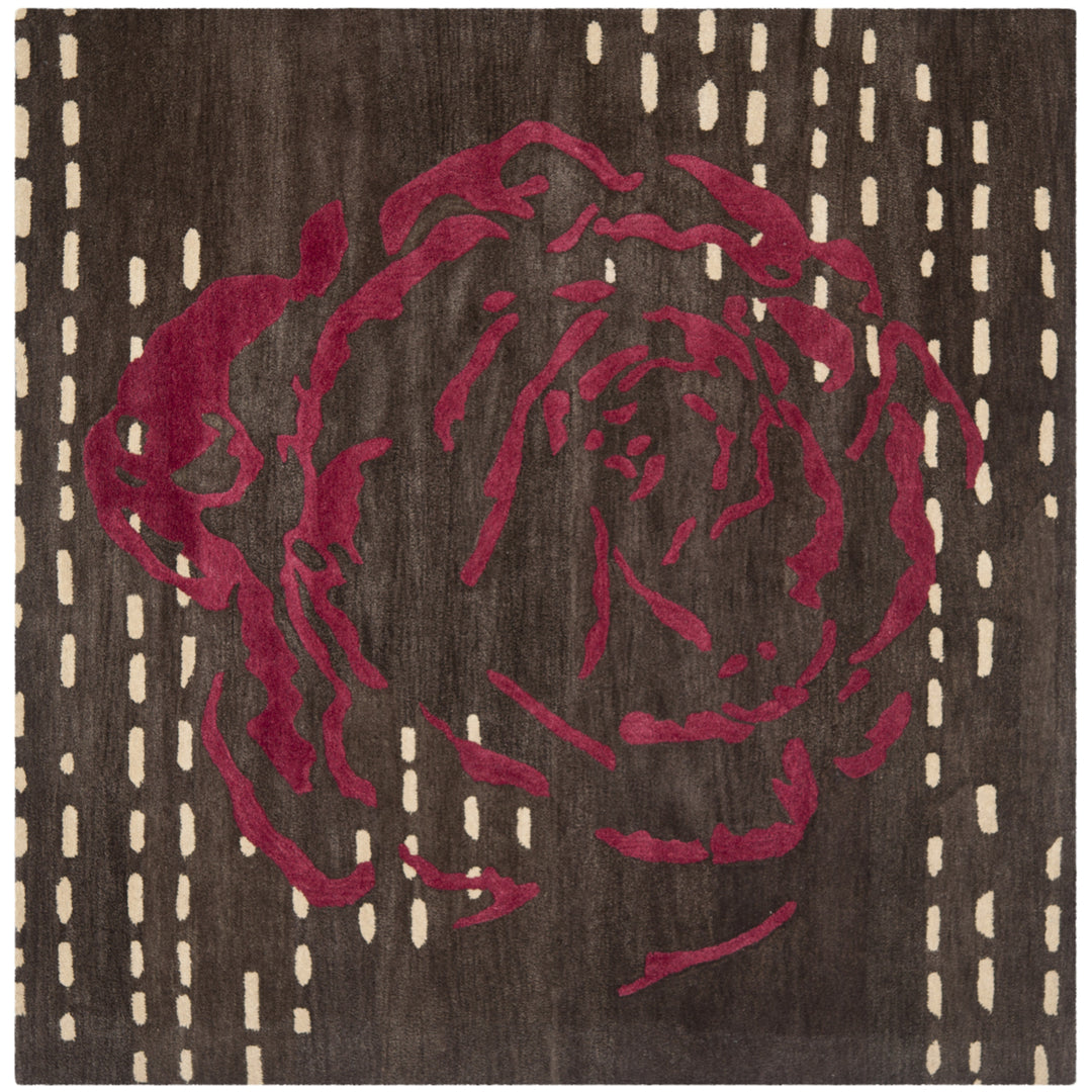 SAFAVIEH Wyndham WYD618A Handmade Charcoal / Red Rug Image 6