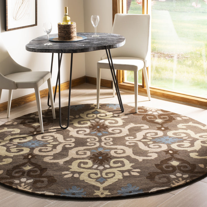 SAFAVIEH Wyndham WYD619A Handmade Brown / Multi Rug Image 2