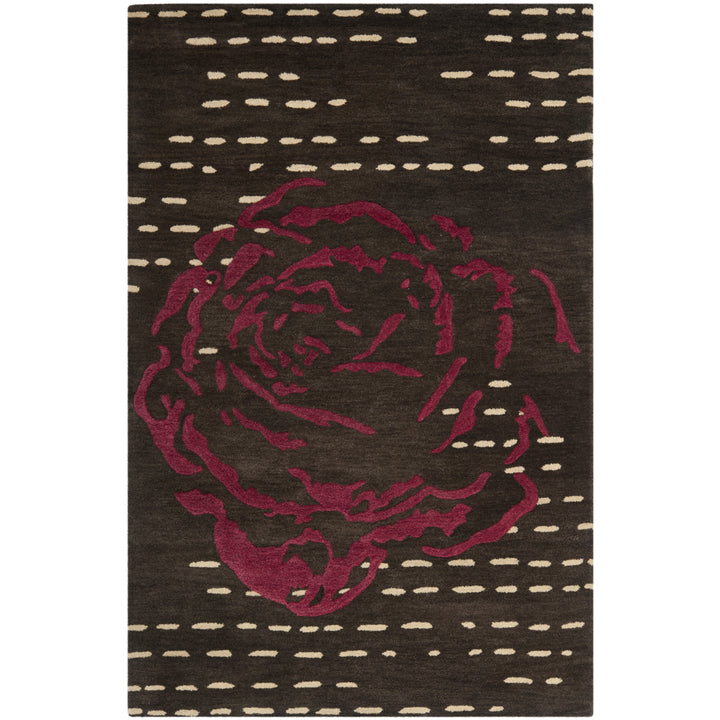 SAFAVIEH Wyndham WYD618A Handmade Charcoal / Red Rug Image 8