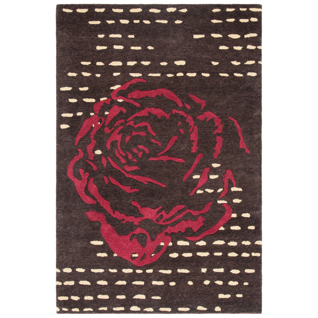 SAFAVIEH Wyndham WYD618A Handmade Charcoal / Red Rug Image 9