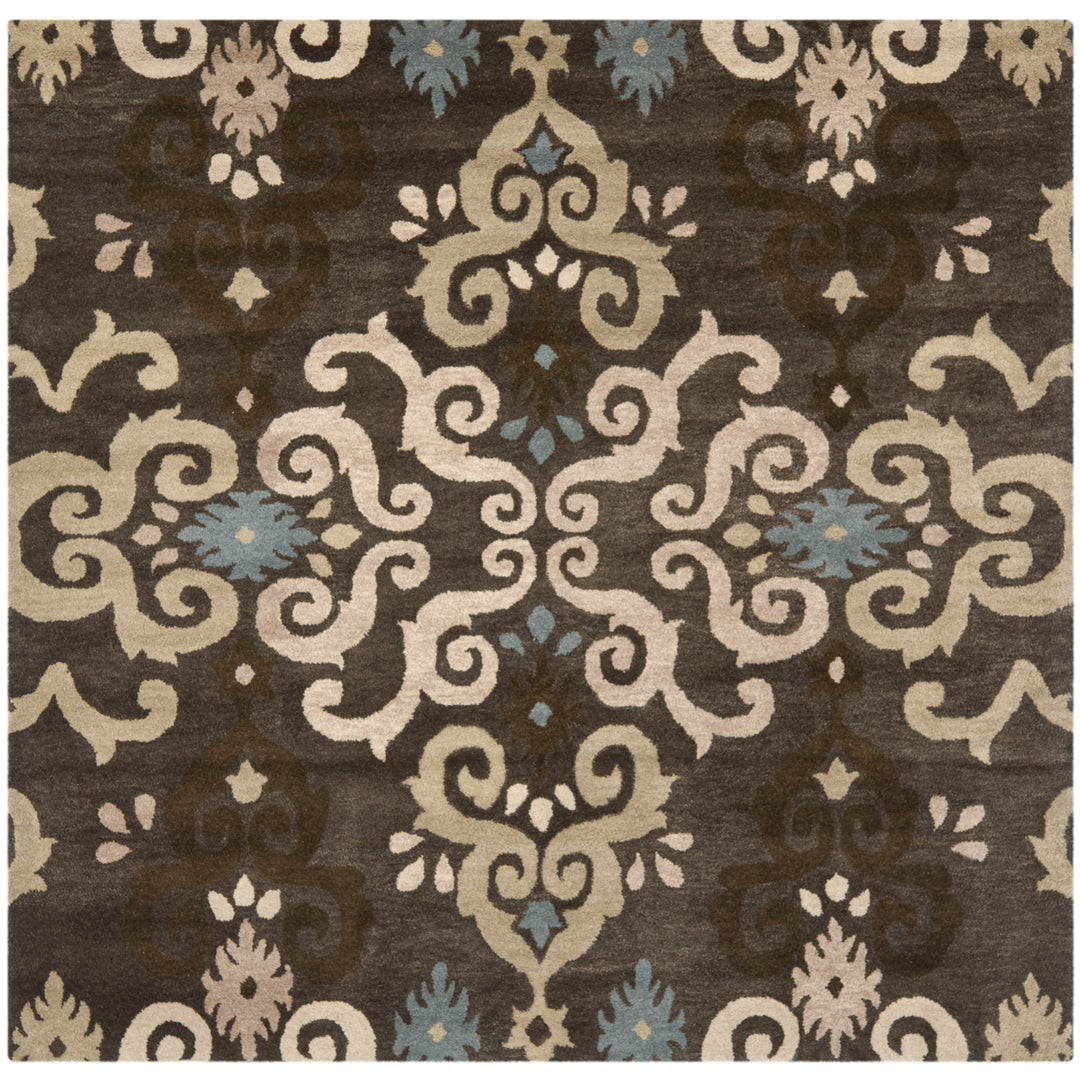 SAFAVIEH Wyndham WYD619A Handmade Brown / Multi Rug Image 6