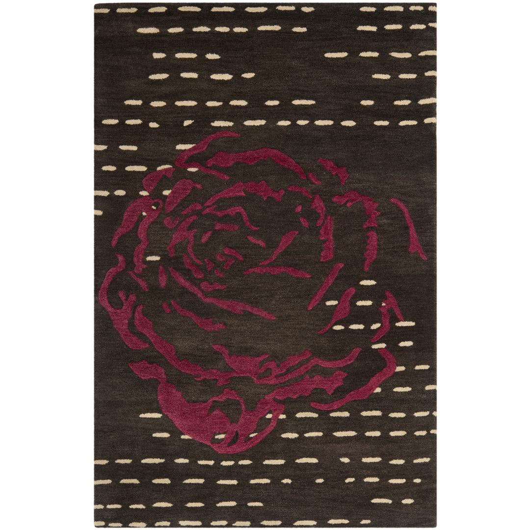 SAFAVIEH Wyndham WYD618A Handmade Charcoal / Red Rug Image 10