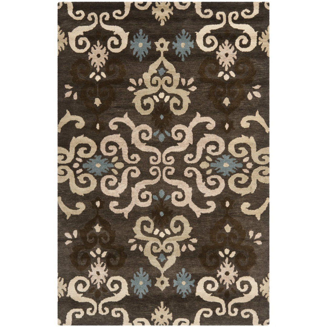 SAFAVIEH Wyndham WYD619A Handmade Brown / Multi Rug Image 1