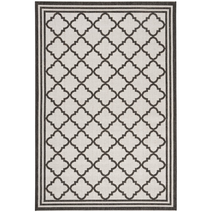 SAFAVIEH Outdoor BHS121A Beach House Lt Grey / Charcoal Rug Image 1