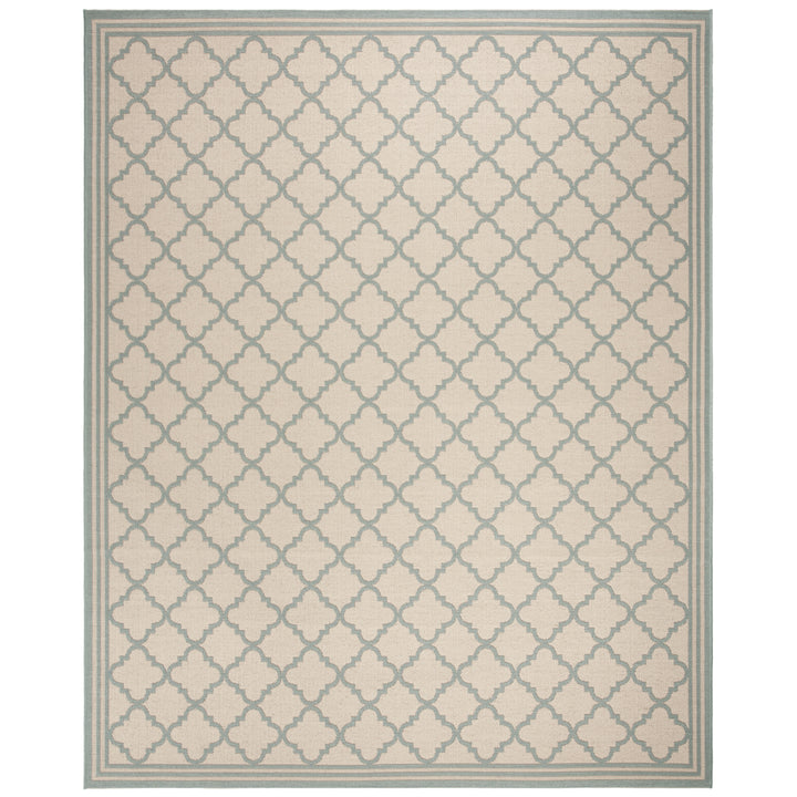 SAFAVIEH Indoor Outdoor BHS121L Beach House Cream / Aqua Rug Image 1