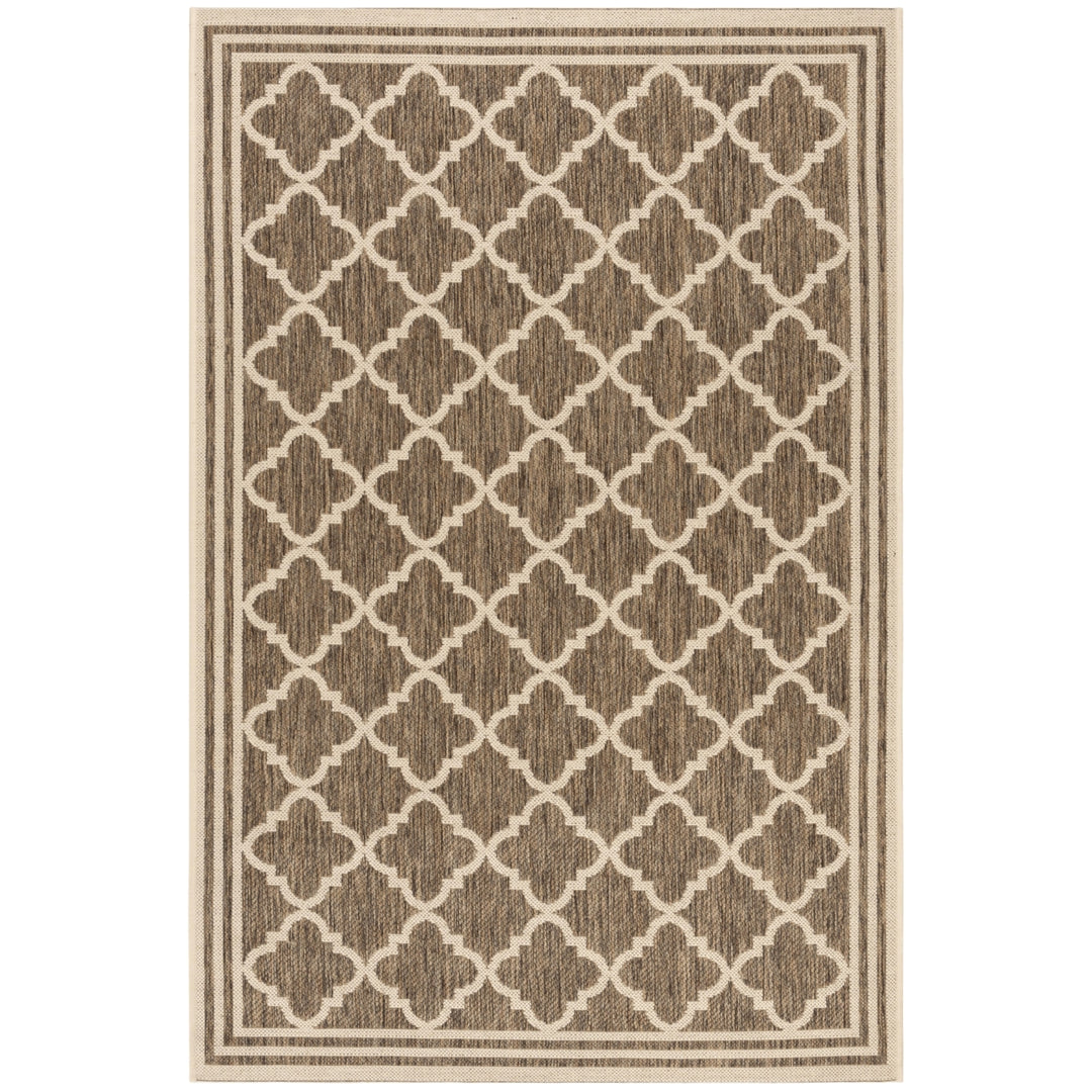 SAFAVIEH Indoor Outdoor BHS121D Beach House Beige / Cream Rug Image 1