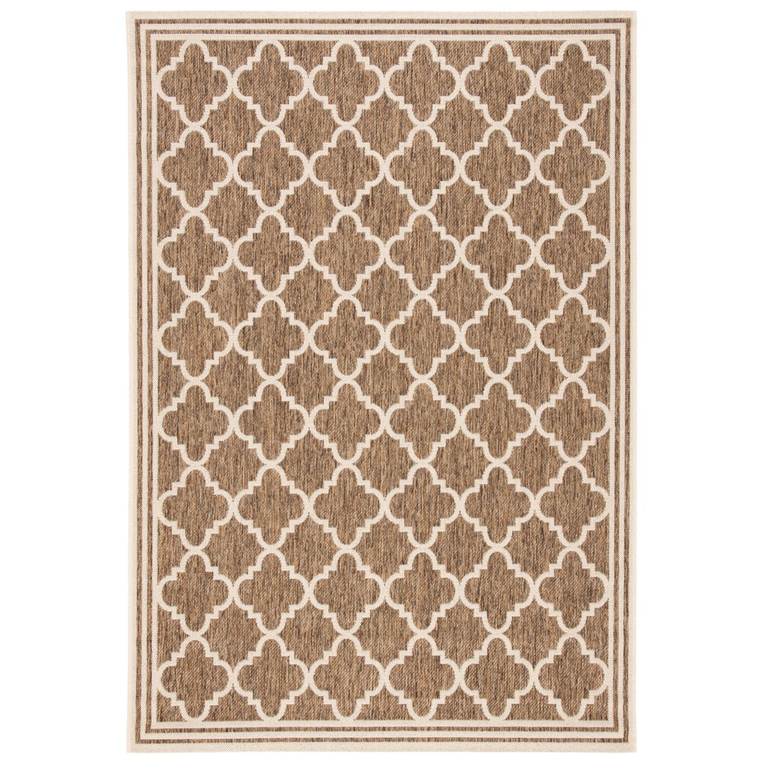 SAFAVIEH Indoor Outdoor BHS121D Beach House Beige / Cream Rug Image 1