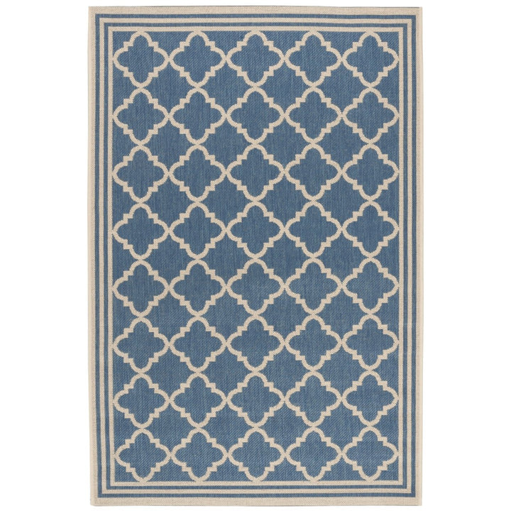 SAFAVIEH Indoor Outdoor BHS121M Beach House Blue / Creme Rug Image 1