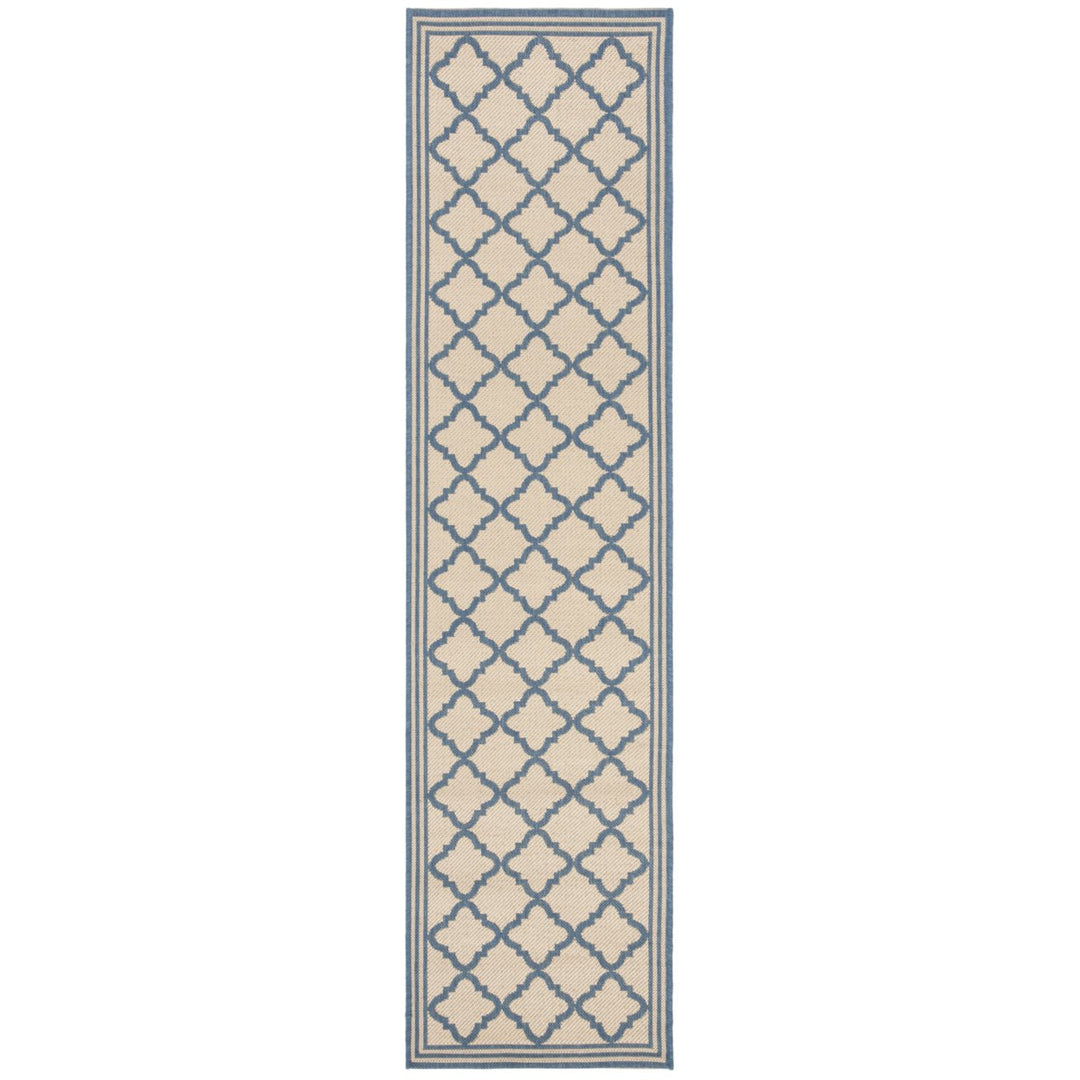 SAFAVIEH Indoor Outdoor BHS121N Beach House Cream / Blue Rug Image 1