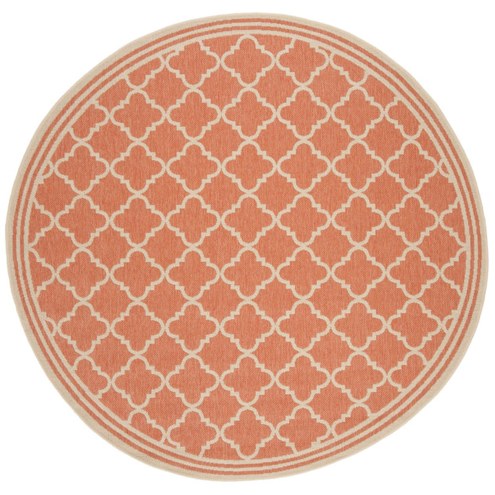 SAFAVIEH Indoor Outdoor BHS121P Beach House Rust / Creme Rug Image 1