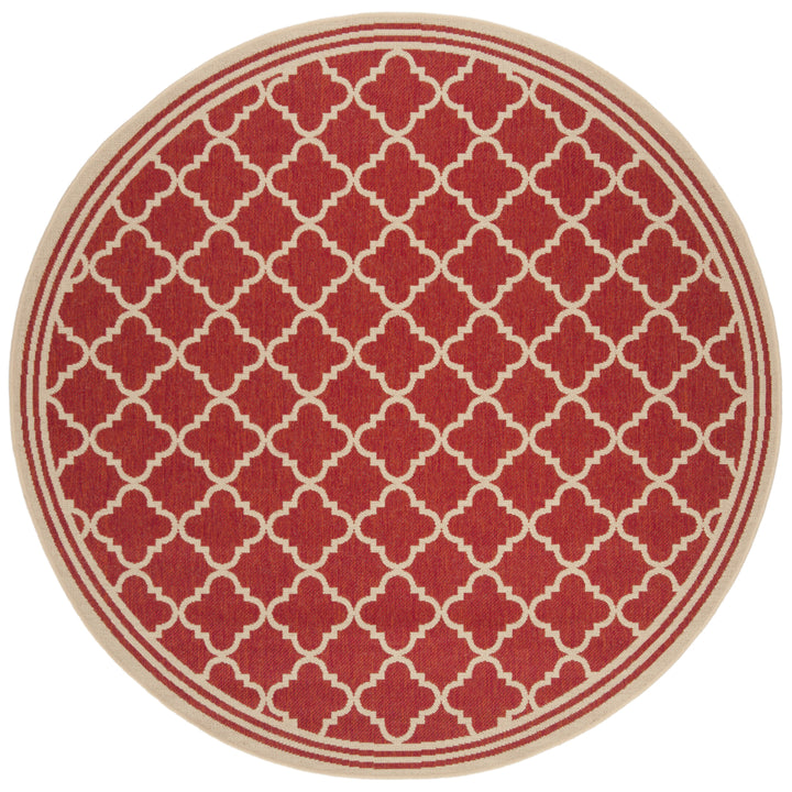 SAFAVIEH Indoor Outdoor BHS121Q Beach House Red / Creme Rug Image 5