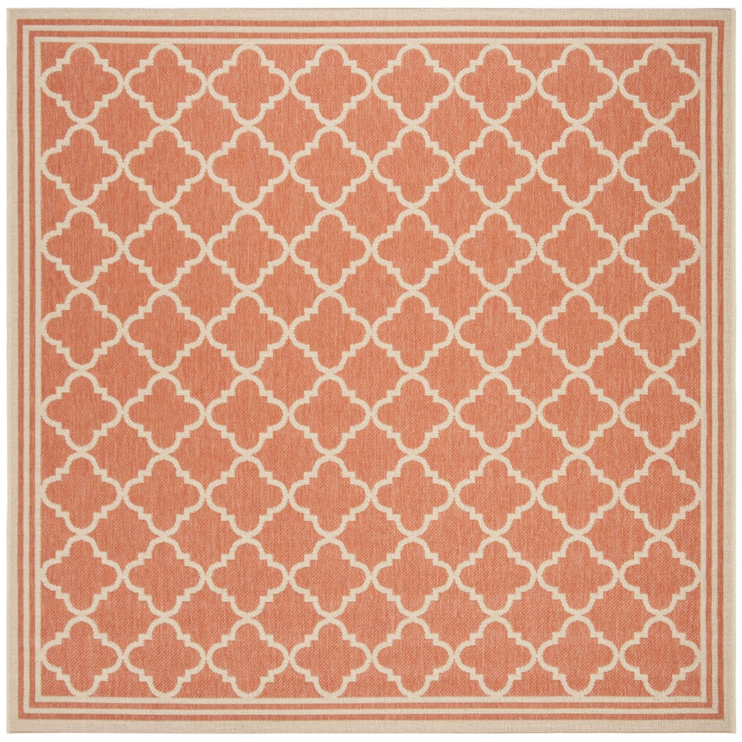 SAFAVIEH Indoor Outdoor BHS121P Beach House Rust / Creme Rug Image 1