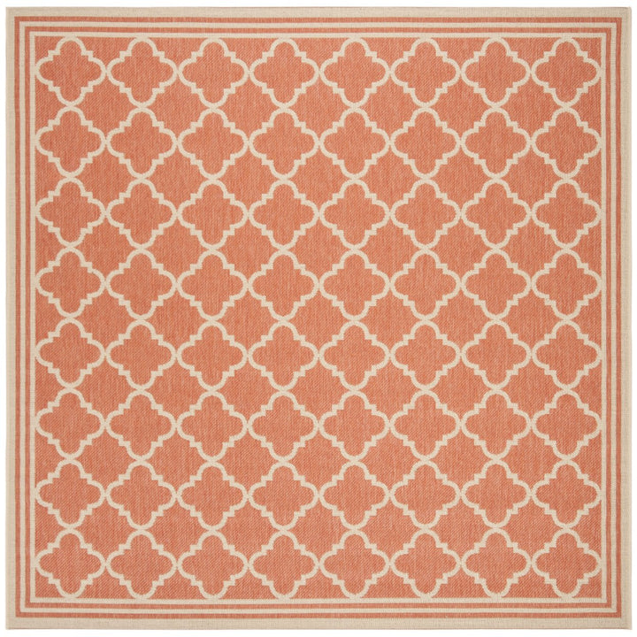 SAFAVIEH Indoor Outdoor BHS121P Beach House Rust / Creme Rug Image 1