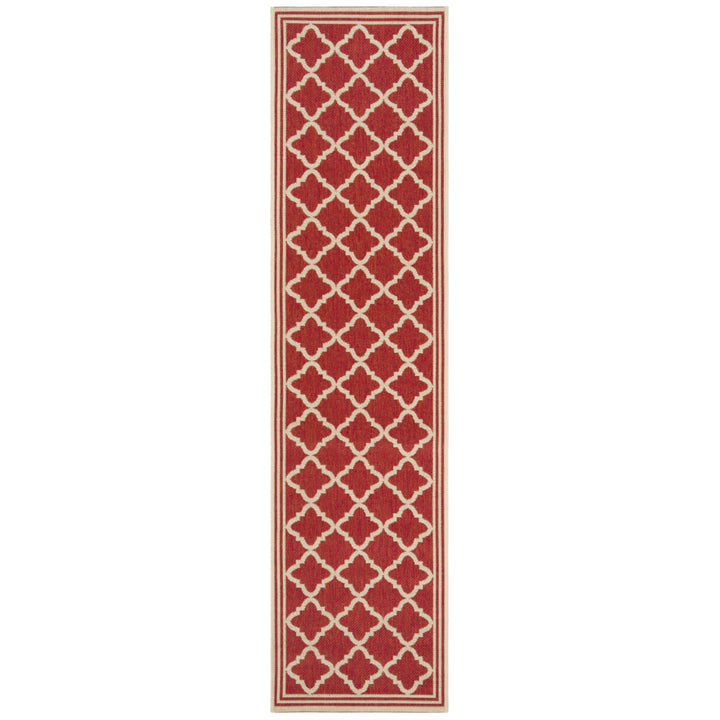SAFAVIEH Indoor Outdoor BHS121Q Beach House Red / Creme Rug Image 6