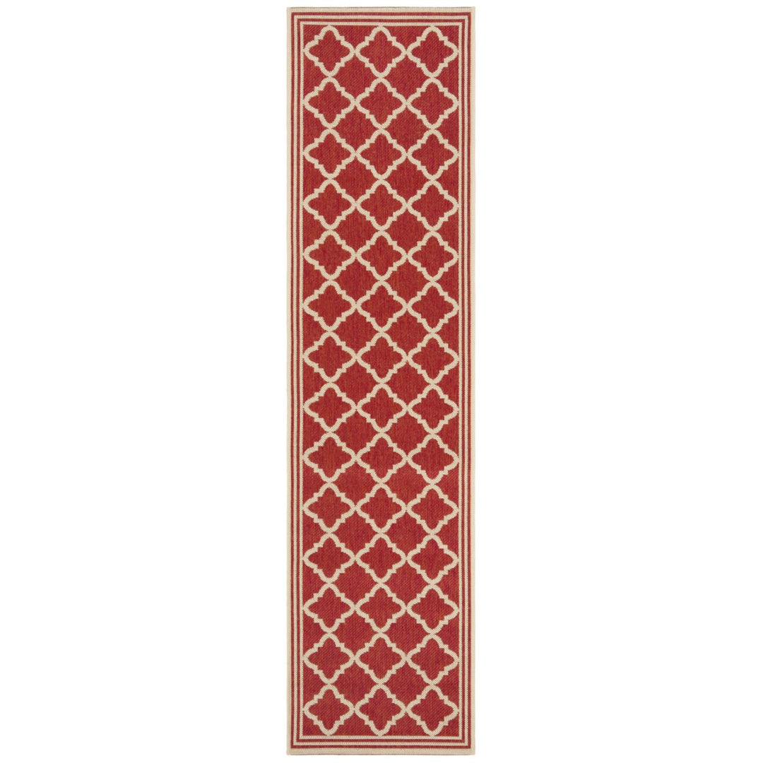 SAFAVIEH Indoor Outdoor BHS121Q Beach House Red / Creme Rug Image 1