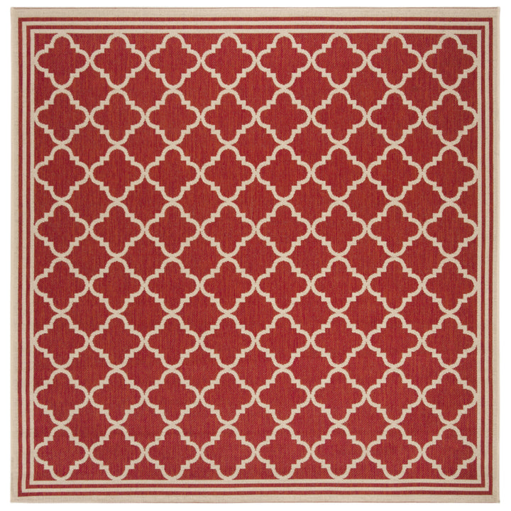 SAFAVIEH Indoor Outdoor BHS121Q Beach House Red / Creme Rug Image 7