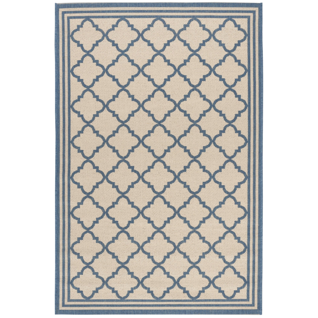 SAFAVIEH Indoor Outdoor BHS121N Beach House Cream / Blue Rug Image 1