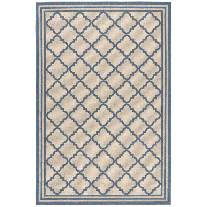 SAFAVIEH Indoor Outdoor BHS121N Beach House Cream / Blue Rug Image 1