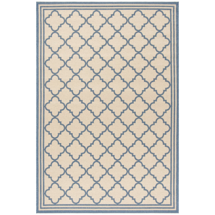 SAFAVIEH Indoor Outdoor BHS121N Beach House Cream / Blue Rug Image 1