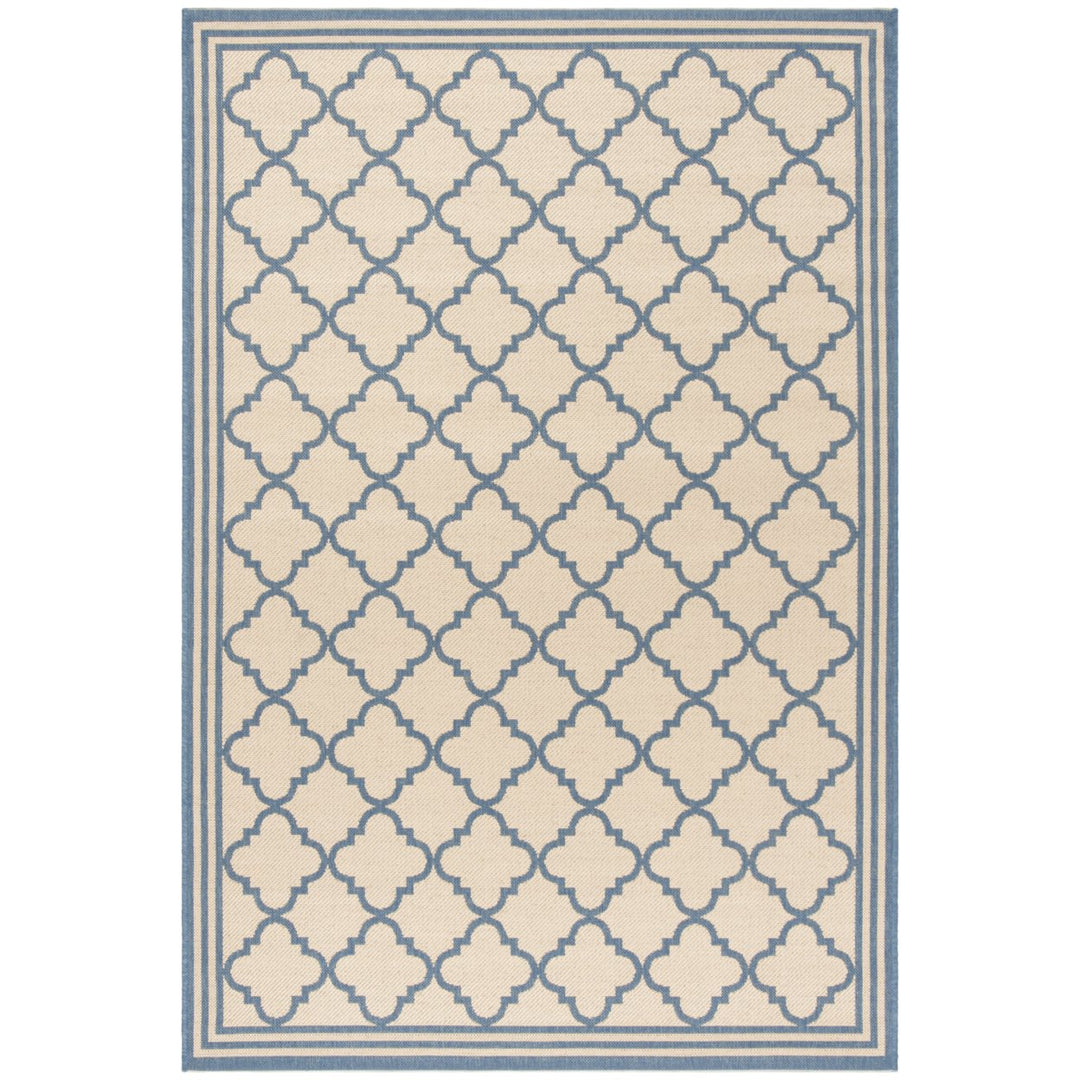 SAFAVIEH Indoor Outdoor BHS121N Beach House Cream / Blue Rug Image 1