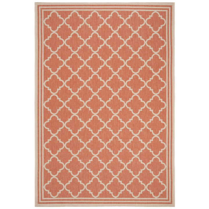 SAFAVIEH Indoor Outdoor BHS121P Beach House Rust / Creme Rug Image 1