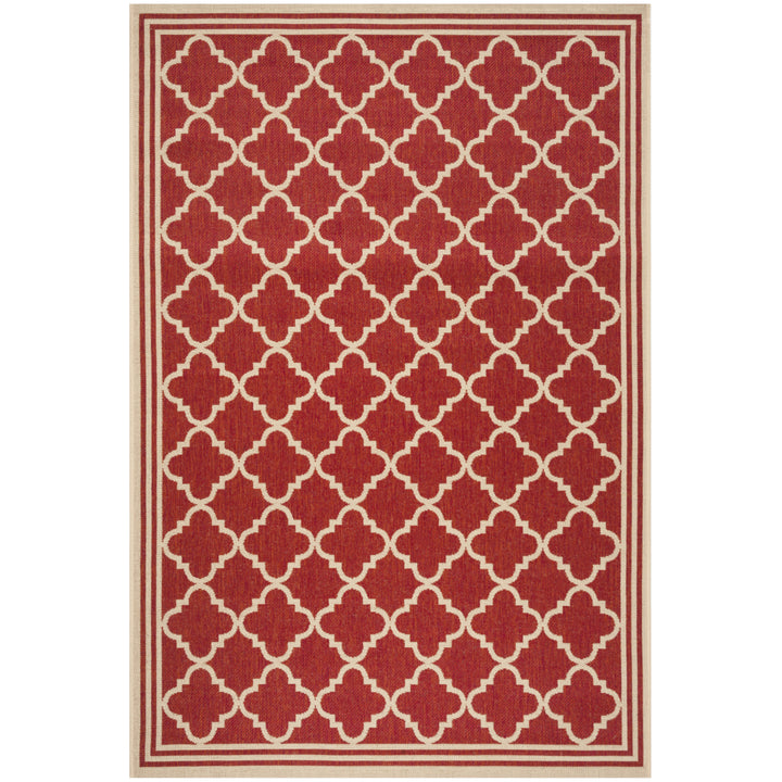 SAFAVIEH Indoor Outdoor BHS121Q Beach House Red / Creme Rug Image 11