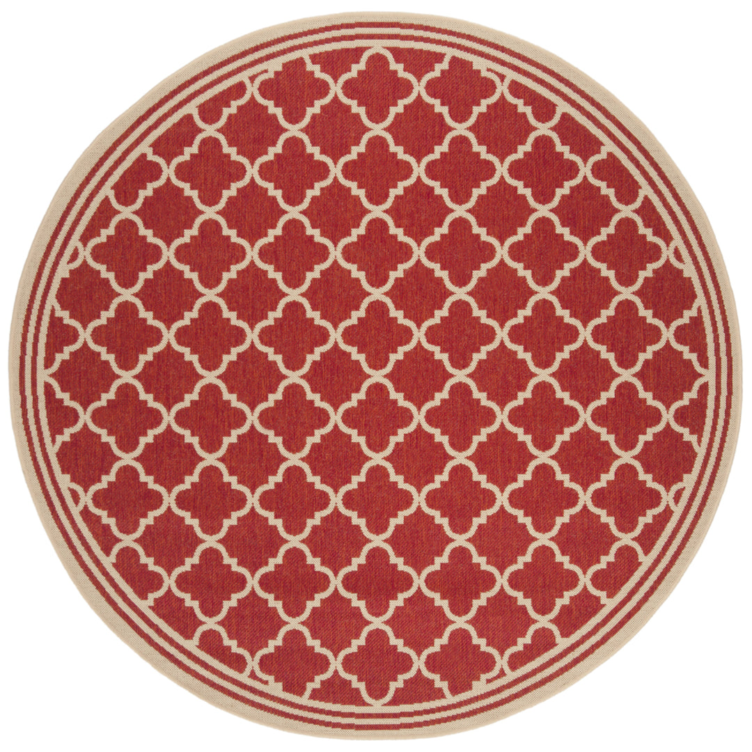 SAFAVIEH Indoor Outdoor BHS121Q Beach House Red / Creme Rug Image 12