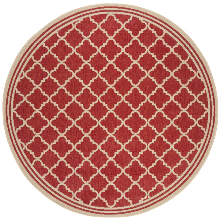 SAFAVIEH Indoor Outdoor BHS121Q Beach House Red / Creme Rug Image 1