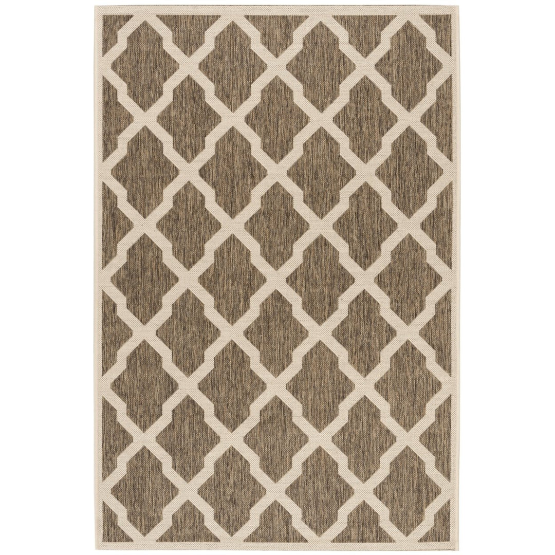 SAFAVIEH Indoor Outdoor BHS122D Beach House Beige / Cream Rug Image 1