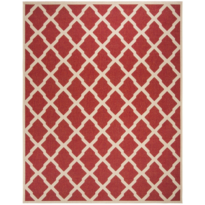 SAFAVIEH Indoor Outdoor BHS122Q Beach House Red / Creme Rug Image 1
