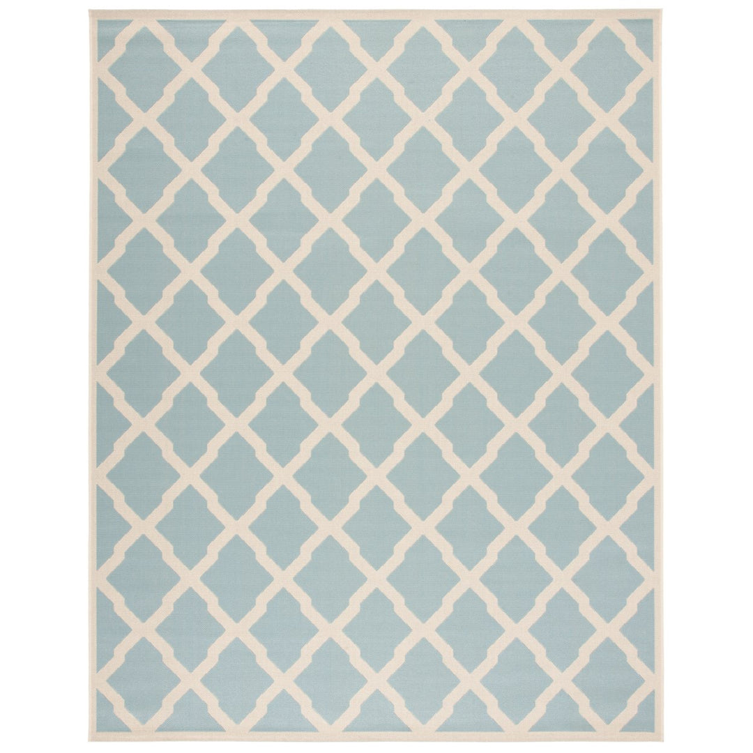 SAFAVIEH Indoor Outdoor BHS122K Beach House Aqua / Cream Rug Image 1