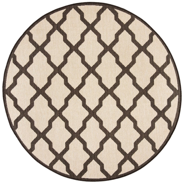 SAFAVIEH Indoor Outdoor BHS122U Beach House Creme / Brown Rug Image 1