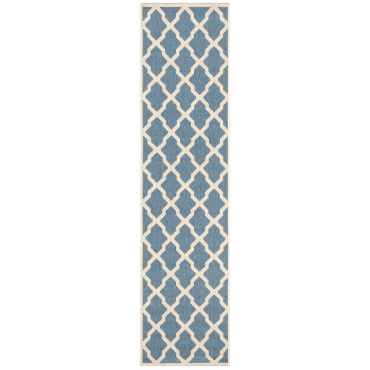 SAFAVIEH Indoor Outdoor BHS122M Beach House Blue / Creme Rug Image 1