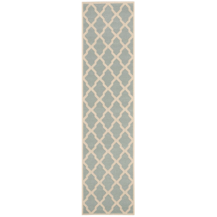 SAFAVIEH Indoor Outdoor BHS122K Beach House Aqua / Cream Rug Image 1